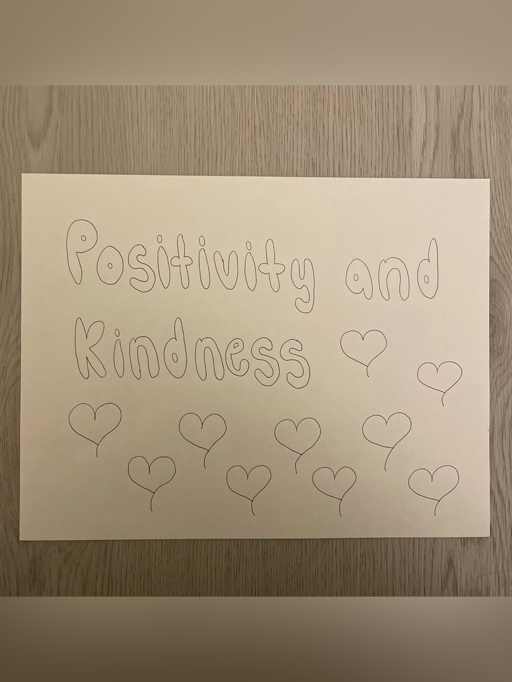 Positivity and Kindness drawing